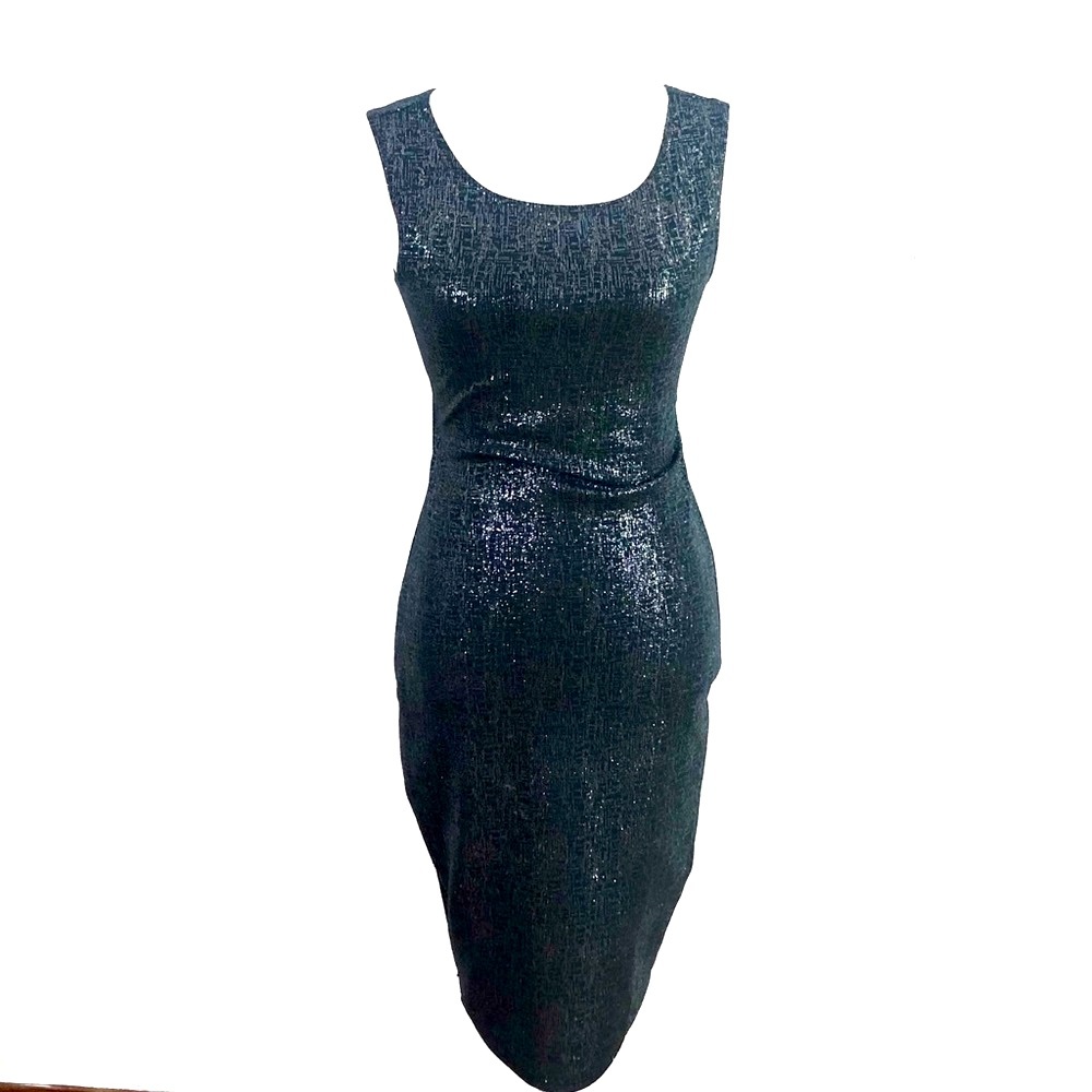 Curvy Metallic Metal Colored Dress